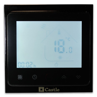 Терморегулятор програмований Castle TWE02 WI-FI (Чорний) Терморегулятор програмований Castle TWE02 WI-FI (Чорний)
