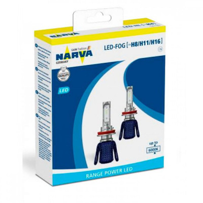 LED лампа Narva 18013 H8/H11/16 6000K X2 16W PGJ19-2 (2 шт) LED лампа Narva 18013 H8/H11/16 6000K X2 16W PGJ19-2 (2 шт)