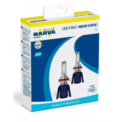 LED лампа Narva 18013 H8/H11/16 6000K X2 16W PGJ19-2 (2 шт)