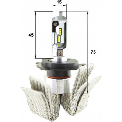 LED лампа Sho-Me H4 6000K LED G6.2 25W (2 шт) LED лампа Sho-Me H4 6000K LED G6.2 25W (2 шт)