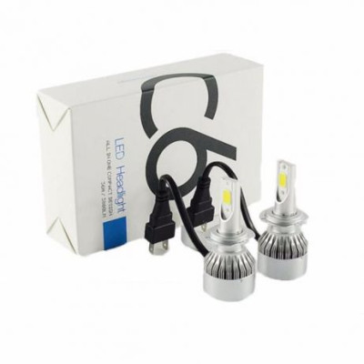 LED лампа SuperLED HeadLight C6 H7 12-24V COB (2 шт)