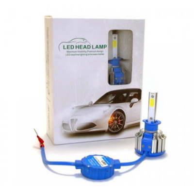 LED лампа SuperLED LedHeadLamp F7 H11 12-24V chip COB вентилятор (2 шт)