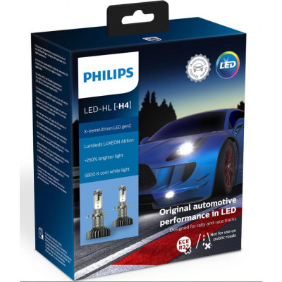 LED лампа Philips H4 X-tremeUltinon Gen2 +250% 11342XUWX2 (2 шт.)