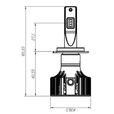 LED лампа ALed X H7 6000K 35W XH7C08 (2 шт)