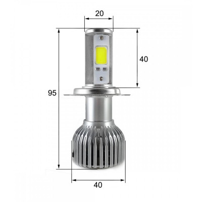 LED лампа Sho-Me H4 6000K 40W LED G2.1 (2 шт)