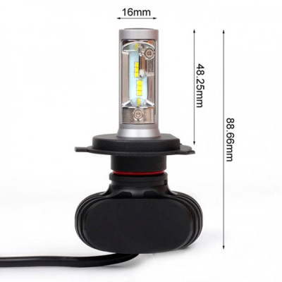 LED лампа SVS S1 H4 H/L 5000K 4000Lm (2 шт)