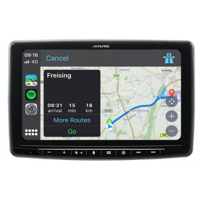 Мультимедиа 1-DIN с 9" монитором Alpine INE-F904D