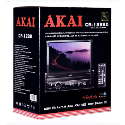 Мультимедіа 1-DIN з 7" монітором AKAI CA-1298G Мультимедіа 1-DIN з 7" монітором AKAI CA-1298G