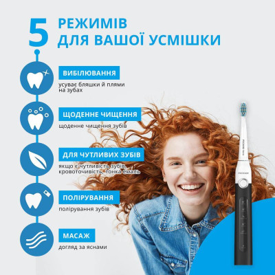 Электрическая зубная щетка PECHAM Black-White Travel Электрическая зубная щетка PECHAM Black-White Travel
