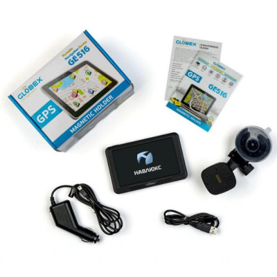 GPS-навігатор Globex GE516 Magnetic (NavLux) GPS-навігатор Globex GE516 Magnetic (NavLux)