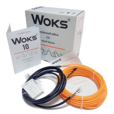Тепла підлога WOKS 10 тонкий двожильний кабель 1475 Вт, 9,9 - 18,4 м²