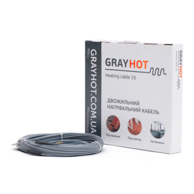 Тепла підлога Gray Hot двожильний кабель 129 Вт, 0,7 - 1,1 м²