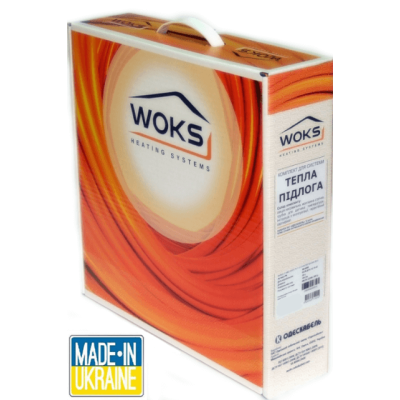 Тепла підлога WOKS 10 тонкий двожильний кабель 1475 Вт, 9,9 - 18,4 м²