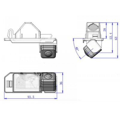 Камера заднього виду iDial CCD-9623 Mitsubishi ASX Камера заднього виду iDial CCD-9623 Mitsubishi ASX