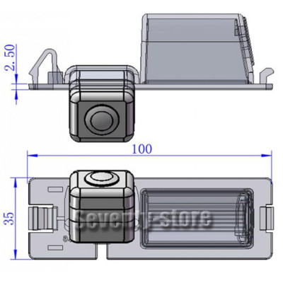 Камера заднього виду iDial CCD-202 Fiat 500L, Fiat Nuovo Doblo, Fiat Doblo