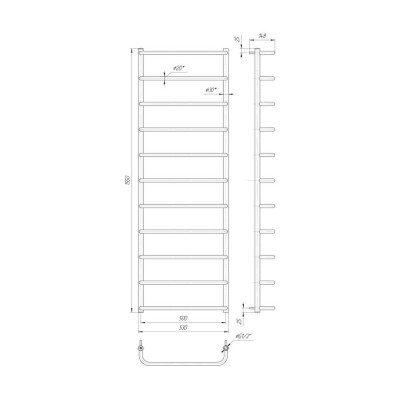 Сушка для рушників Mario Стандарт HP 1550x530/500
