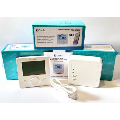 Терморегулятор для котлів Castle AC8078G (Wi-Fi + радіомодуль)