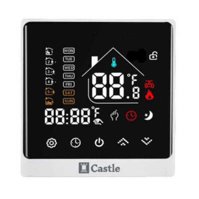 Терморегулятор програмований Castle AC8400H Білий Терморегулятор програмований Castle AC8400H Білий