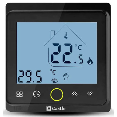 Терморегулятор Castle AC603H з Wi-Fi Чорний Терморегулятор Castle AC603H з Wi-Fi Чорний