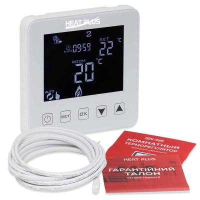 Терморегулятор Heat Plus BHT-320 Білий Терморегулятор Heat Plus BHT-320 Білий