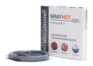 Теплый пол Gray Hot 6м двухжильный кабель 92 Вт 0,5-0,8 м2
