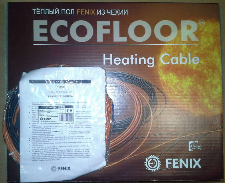 Фото Тёплый пол Fenix ADSV 10450 двухжильный кабель 450 Вт, 2,8 - 3,7 м² в интернет-магазине Тепла Хатка. Фото N2