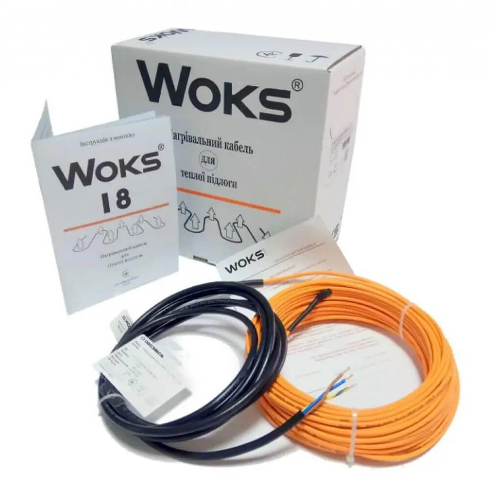 Фото Теплый пол WOKS 18 двухжильный кабель 2650 Вт, 12,9 - 18,4 м² в интернет-магазине Тепла Хатка