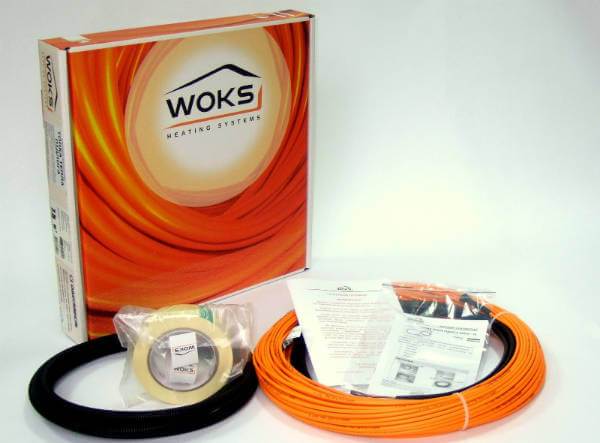 Фото Теплый пол WOKS 17 двухжильный кабель 135 Вт, 0,7 - 1 м² в интернет-магазине Тепла Хатка. Фото N4