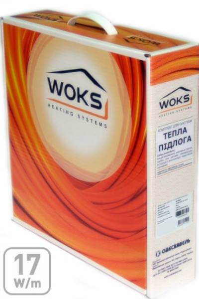 Фото Теплый пол WOKS 17 двухжильный кабель 135 Вт, 0,7 - 1 м² в интернет-магазине Тепла Хатка