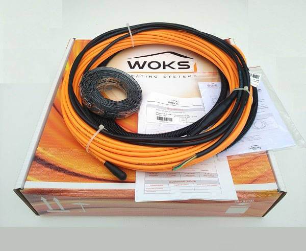 Фото Теплый пол WOKS 17 двухжильный кабель 135 Вт, 0,7 - 1 м² в интернет-магазине Тепла Хатка. Фото N5